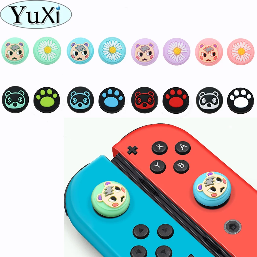 

YuXi Cat Paw Claw Animal Crossing Thumb Stick Grip Cap Joystick Cover For Nintend Switch Lite Joy-Con Controller Case