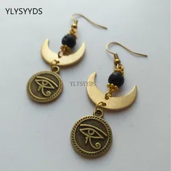 Romantic Witchy Boho Moon Egyptian Earrings Drop Phase Boho Hippie Statement Summer Long Jewelry Minimalism Women Gift VINTAGE