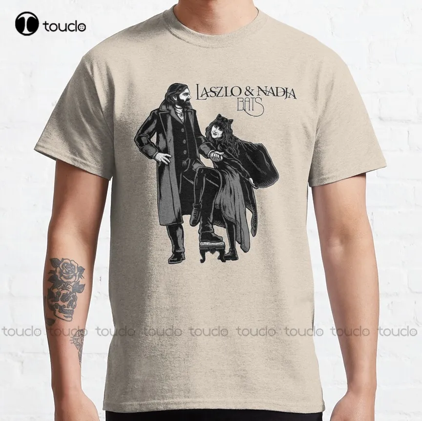 Laszlo & Nadja Album Cover What We Do In The Shadows Classic T-Shirt Mens Black Tshirt Custom Aldult Teen Unisex Xs-5Xl Classic