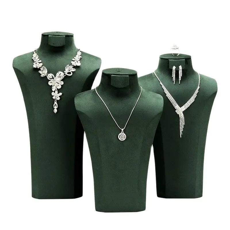 

Necklace display stand portrait neck green ring earrings necklace jewelry jewelry display stand set