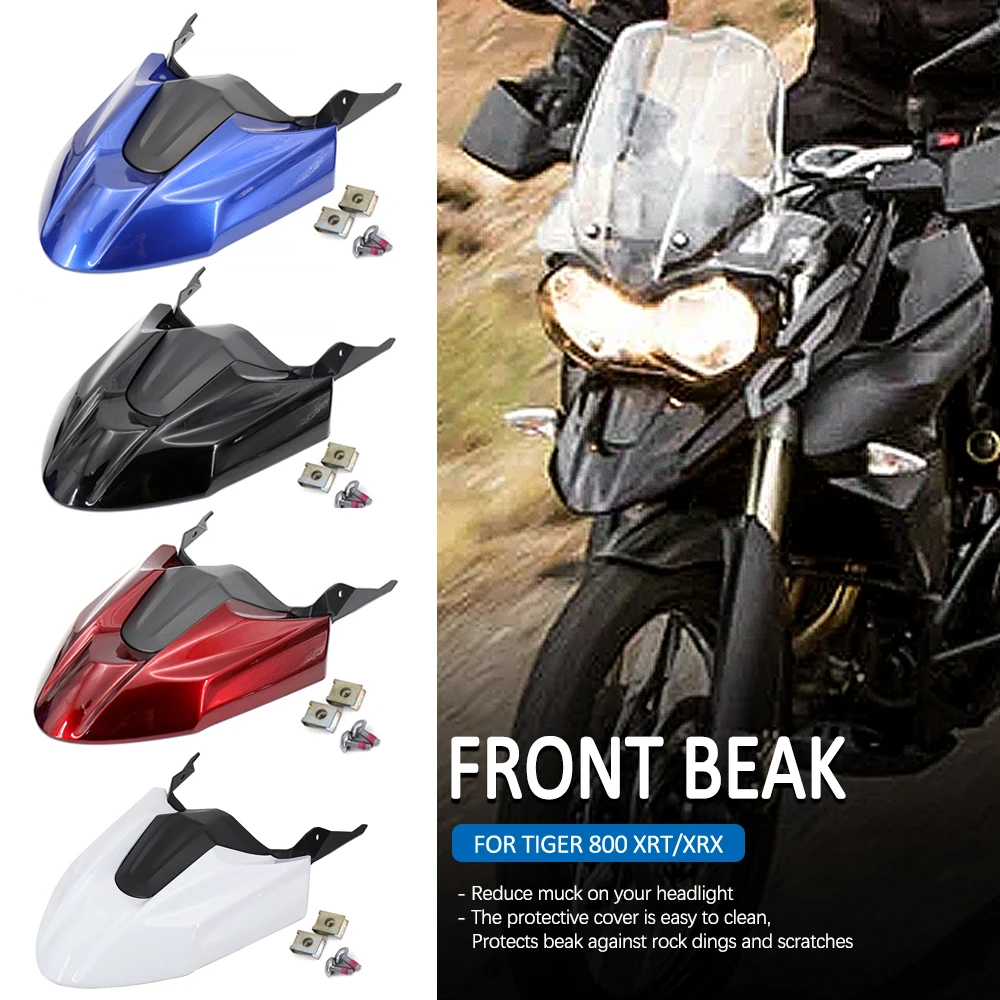 Motorcycle Accessories Front Fender Mudguard Beak Cowl Guard Extension Wheel Cover Fairing For TIGER Tiger 800 XC XRT XRX