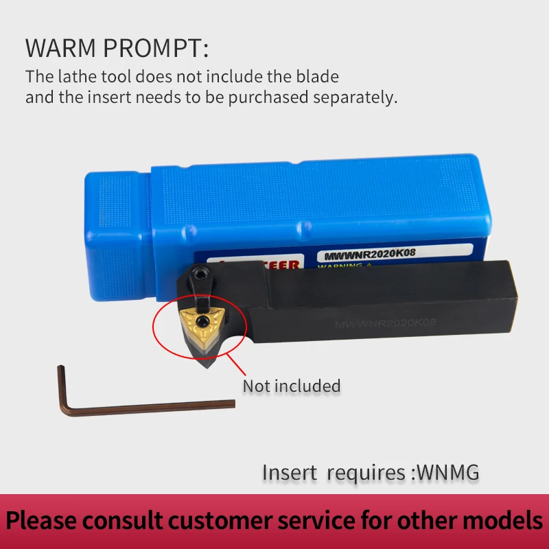 MWWNR2020K08 MWWNR2525M08 MWWNL2525M08 External Turning Tool Holder WNMG08 Carbide Inserts MWWNR/LLathe Bar CNC Cutting Tools