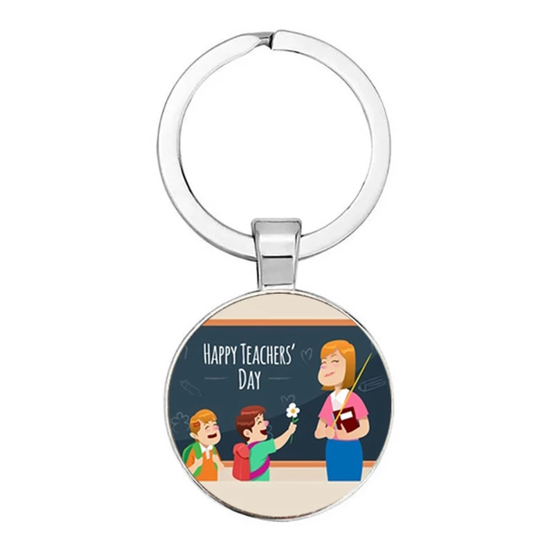 New creative teacher's day keychain in 2021, ladies crystal pendant keychain, high-quality keychain, thank you teacher for your