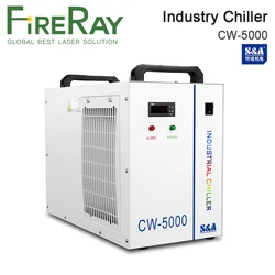 FireRay S&A CW5000 Industry Air Water Chiller For CO2 Laser Machine Cooling CNC Spindle 80W 100W 130W 150W Co2 Laser Tube