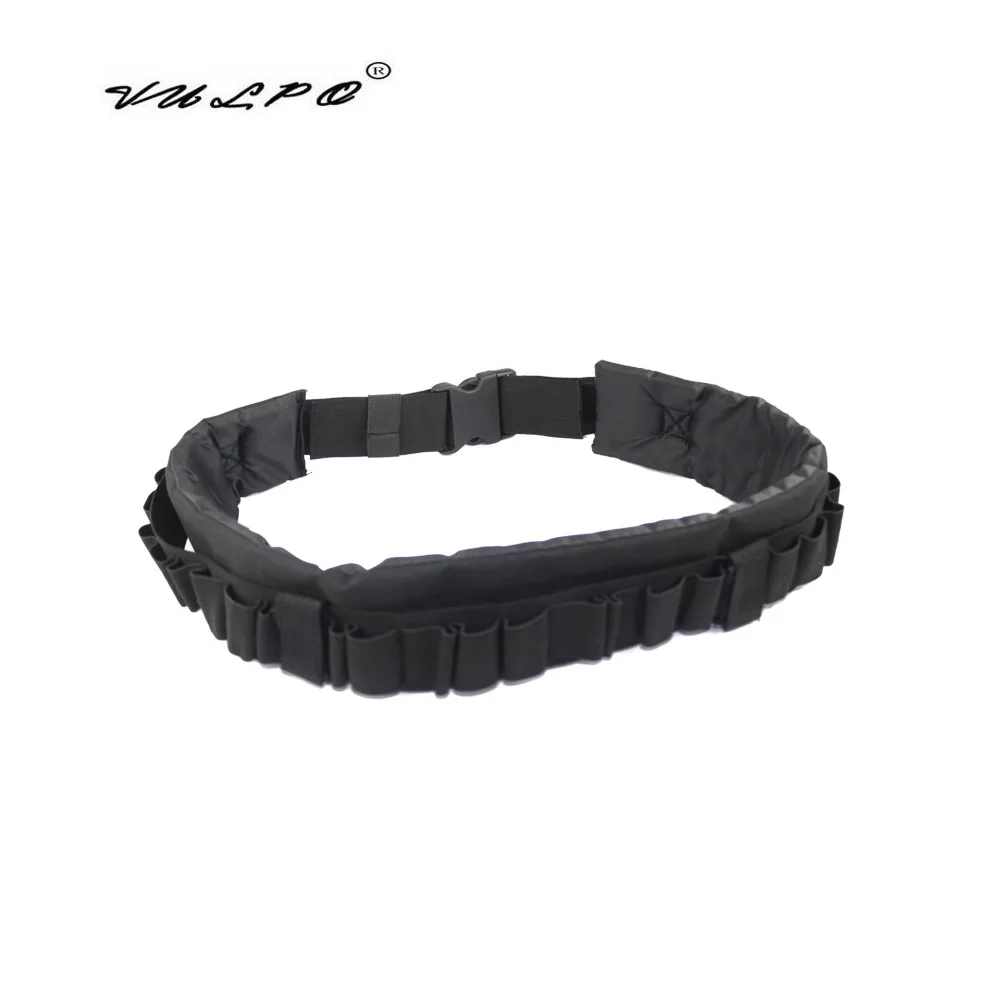 VULPO Tactical adjustable  25 Shotgun Shell Bandolier Belt 12 Gauge Ammo Holder Shotgun waist Belt For hunting