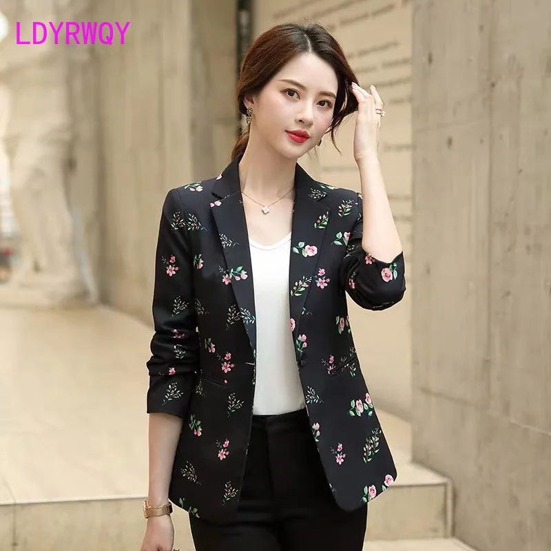 2021 autumn new Korean version of the Slim fashion small man retro British style suit suit single piece jacket female