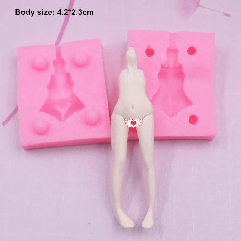 Ultra light clay silicone body mold DIY hand-made doll soft clay mold proportional leg and body silicone mold