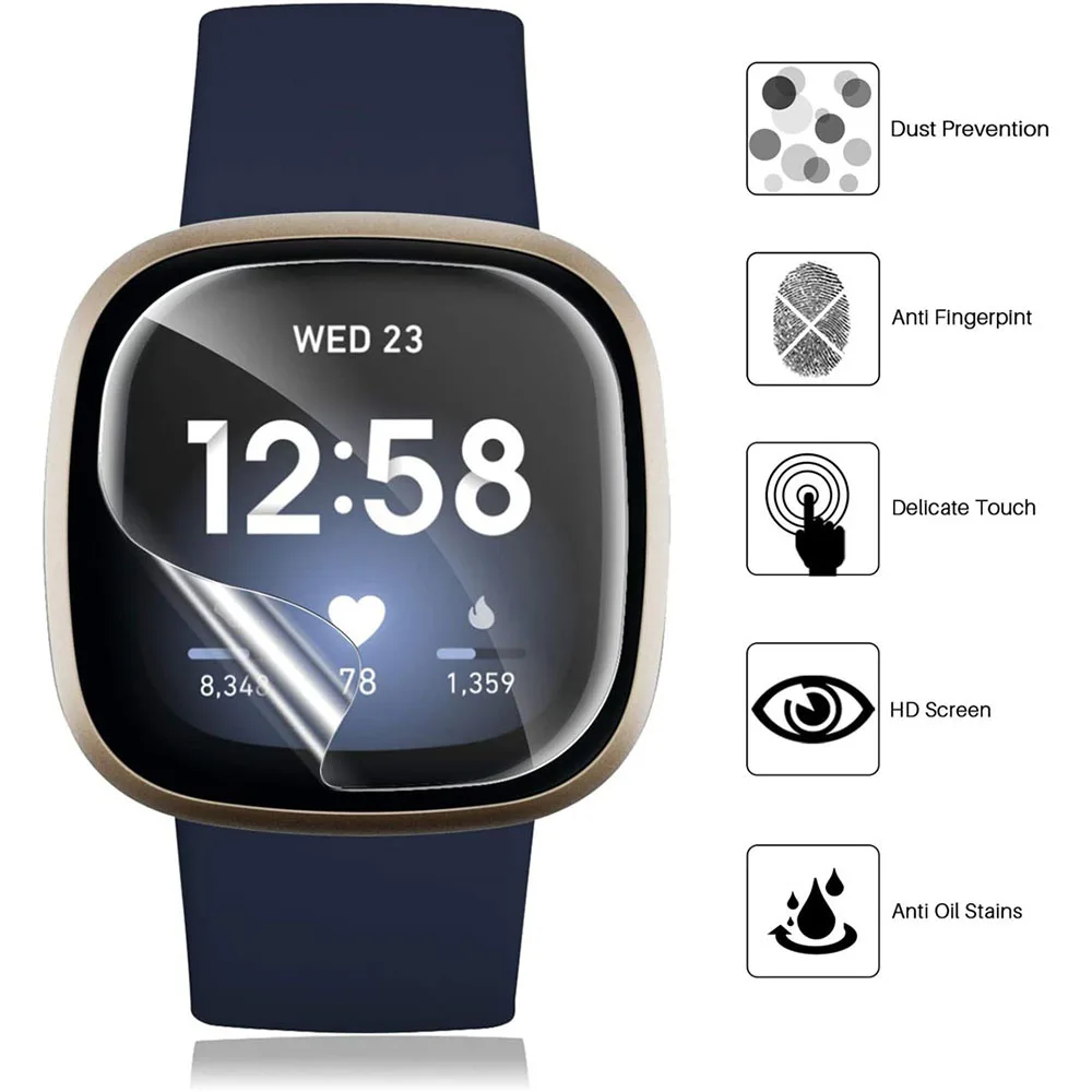 2 Chiếc ChoSamsung Cho Fitbit Versa Mềm 3 Hydrogel Bảo Vệ HD Phim (Không Kính Cường Lực) phụ Kiện