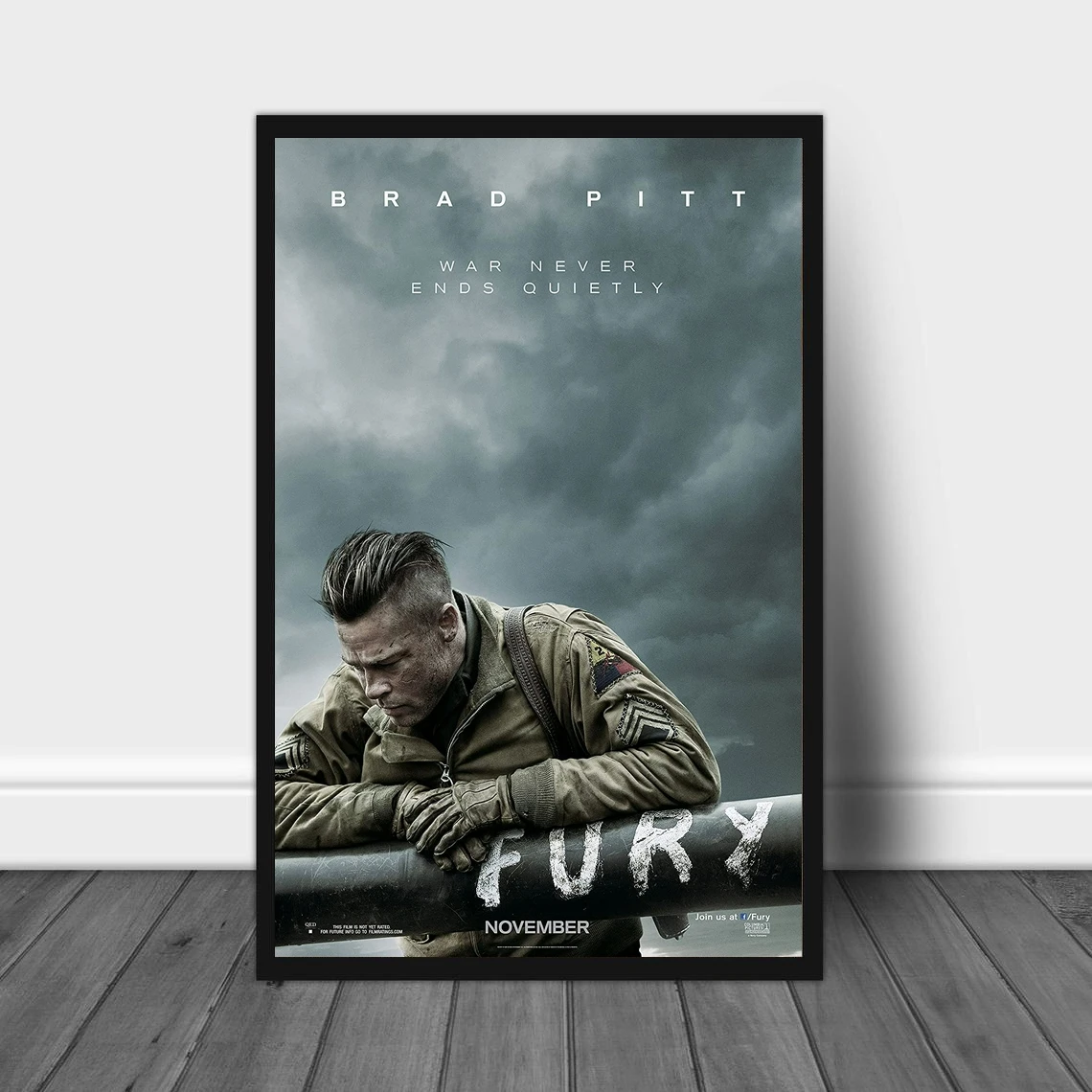 Fury Movie Poster Brad Pitt Canvas Print Home Wall Painting Decoration (No Frame)