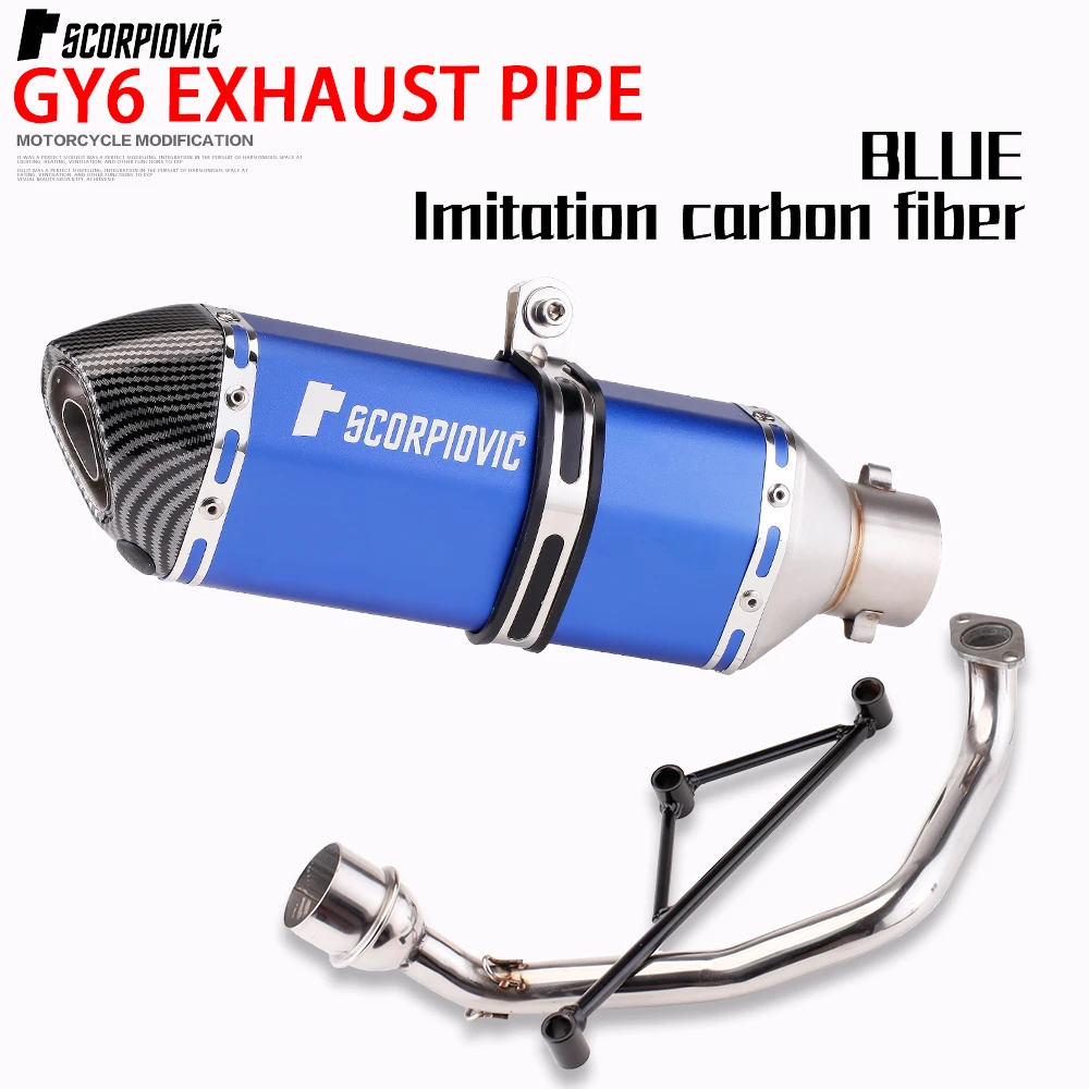 Motorcycle Exhaust Pipe Escape Muffler Pipe Modified Connector Section Middle Pipe for Yamaha GY6 125cc 150cc Scooter 4 stroke