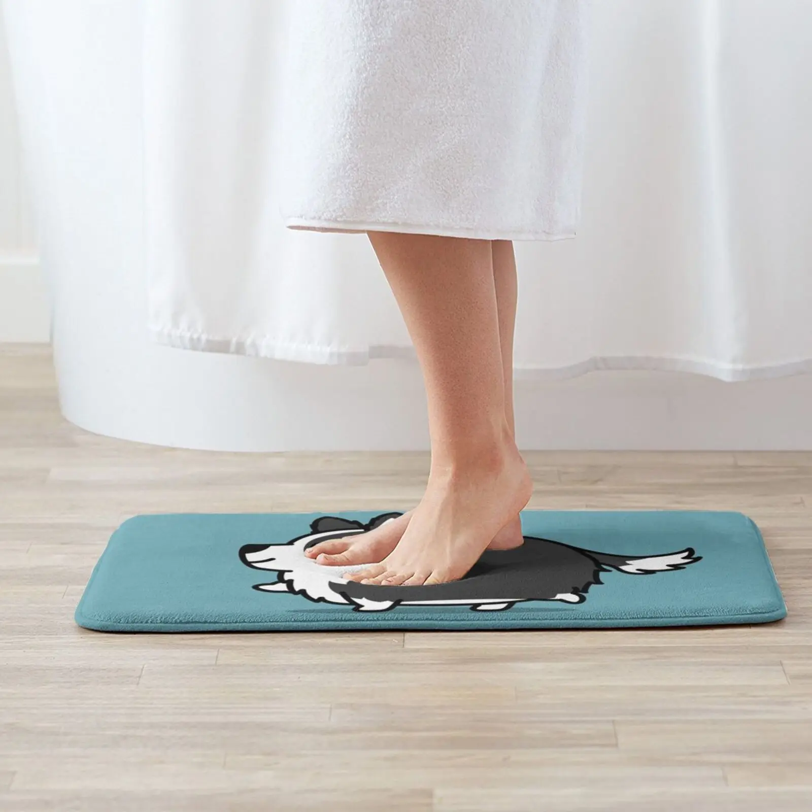 Cute Border Collie Entrance Door Mat Bath Mat Rug Auto Motor 4x4 Black Carart Drift Front Gazoo Racing Gr Racing Hilux