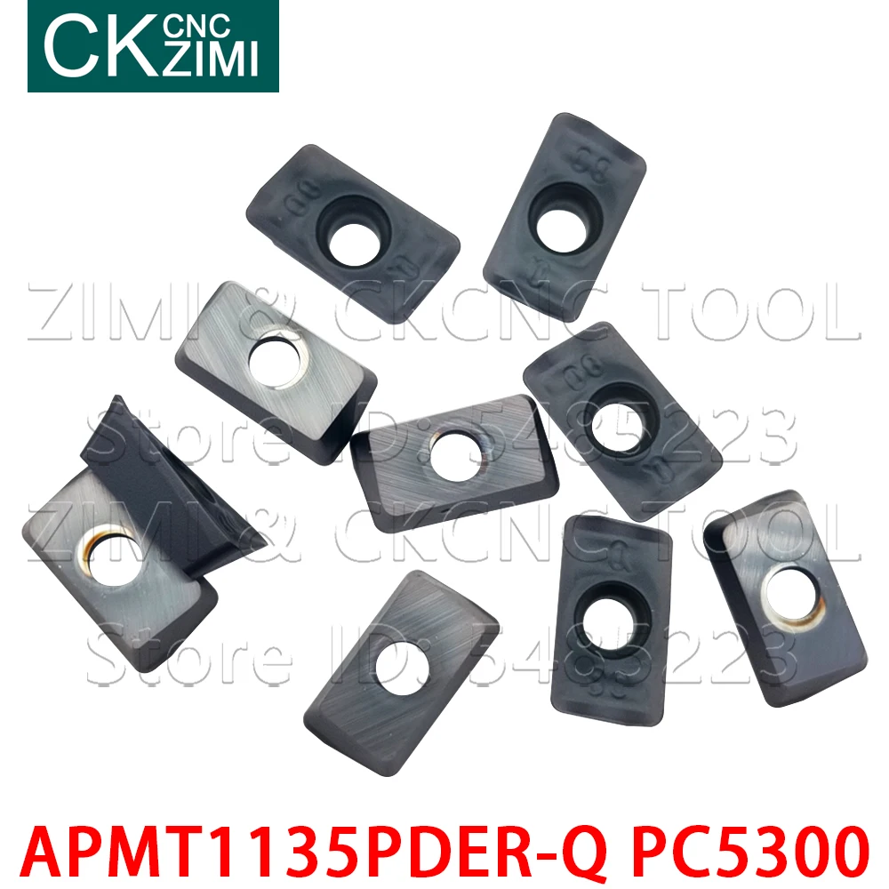 APMT1135PDER-Q PC5300คาร์ไบด์มิลลิ่งใบมีดPVD Face Milling Cutter APMT 1135 PDER IndexableกลึงCNCเครื่องมือ