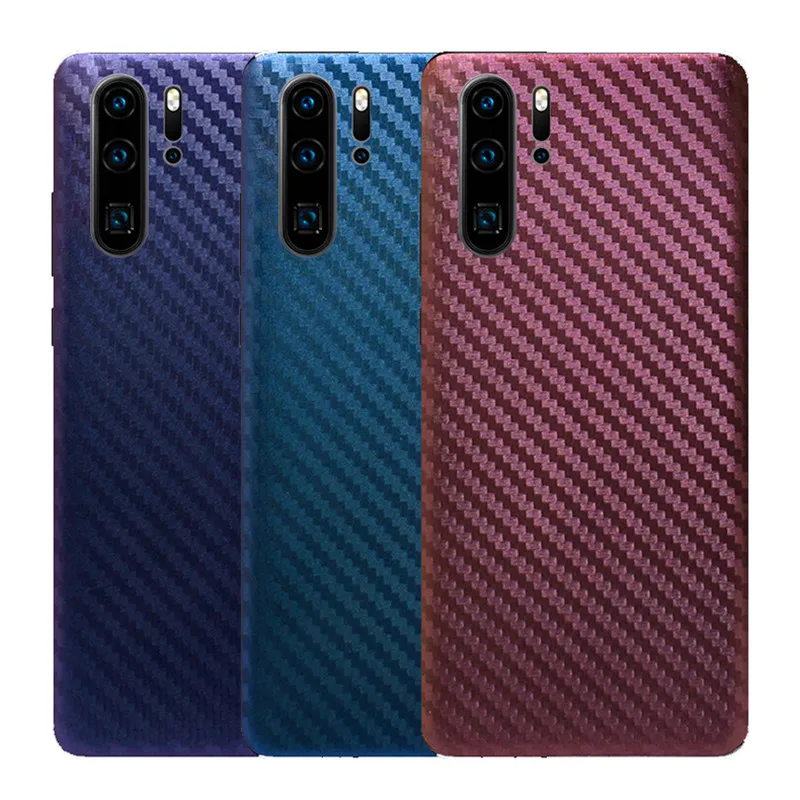 3D Discolored Carbon Fiber Phone Skin For HUAWEI Mate 30 Pro P40 Pro P30 P20 Lite Nova 6 SE 5i Nova 4 3e 3i Gradient Decal Film