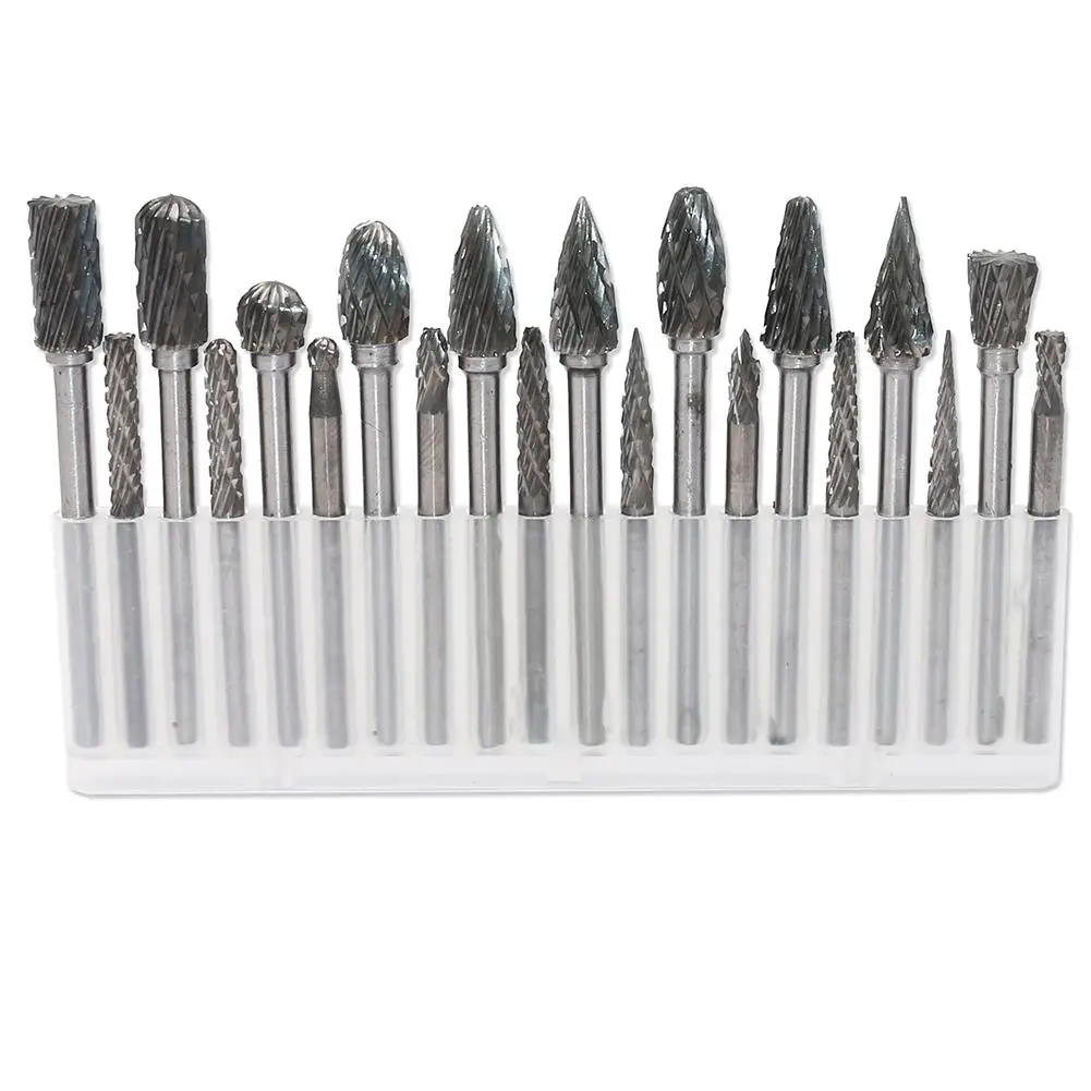 20PCS Rotary File Set Tungsten Steel Carving Drill Hard Alloy Repairing and Maintenance Tool