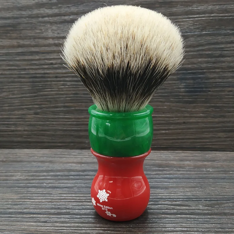 DSCOSMETIC 26mm Xmas handle 2band badger hair shaving brush