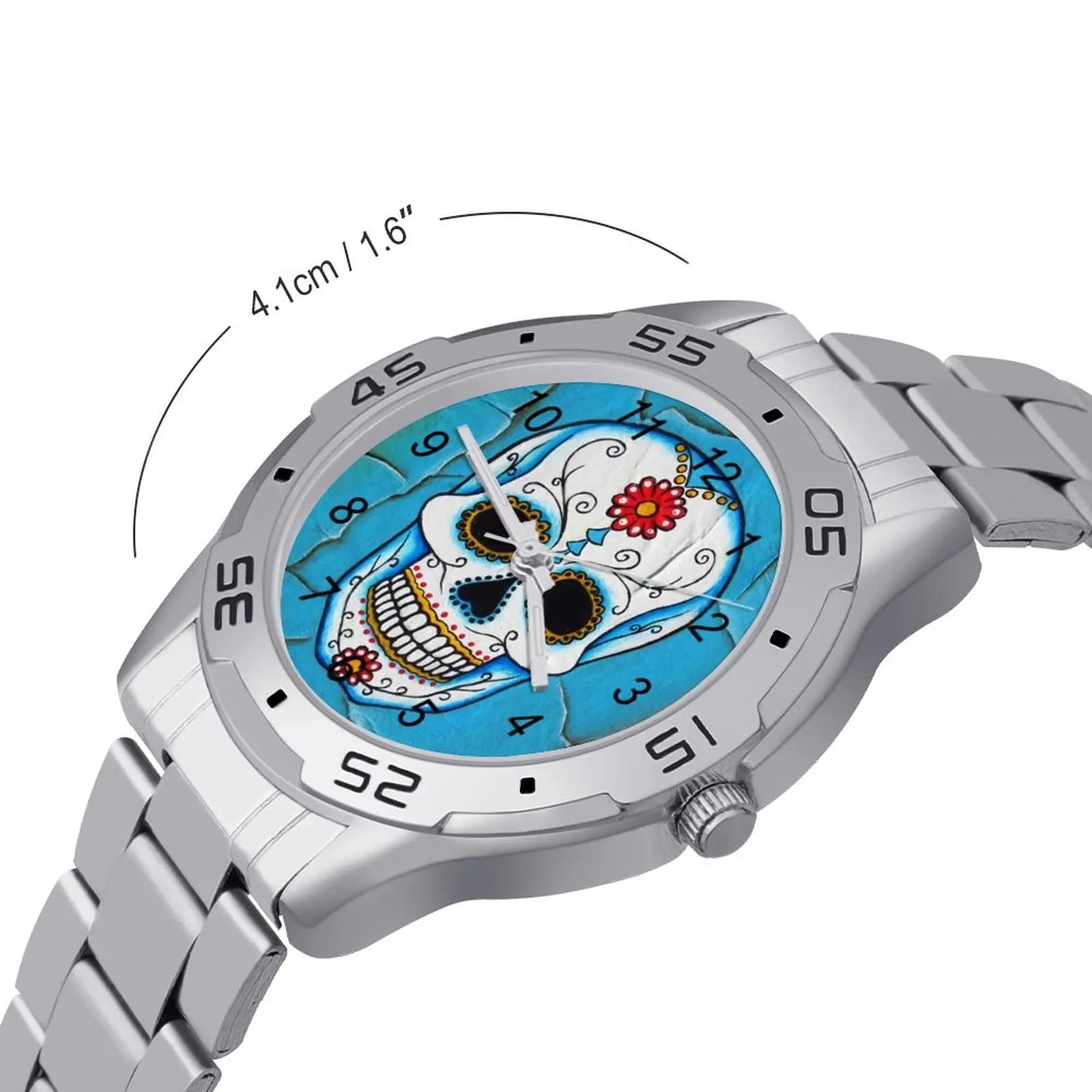 Mexican Skull Quartz Watch The Day of The Dead Festival Casual Wrist Watch Steel Design Affordable Men Women Wristwatch