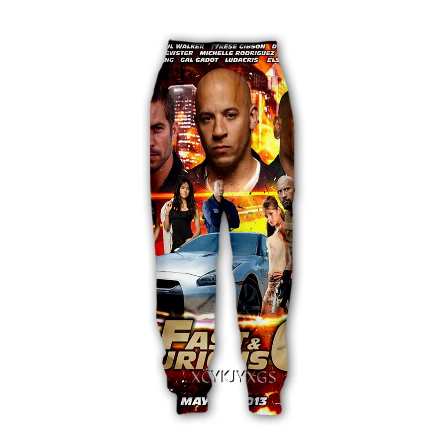 xinchenyuan 3D Fast and Furious Paul Walker Print-Casual Pants Sweatpants Straight Pants Sweatpants Jogging Pants Trousers K52