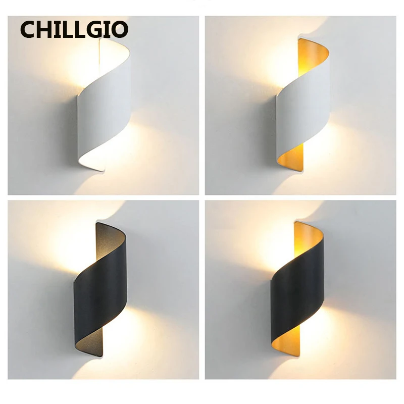 CHILLGIO Waterproof Led Wall Lamp Aluminum Corridor Outdoor IP65 Modern Lighting Bathroom Hotel Bedroom Home Indoor Decor Light