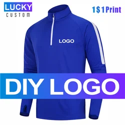 Men's Long-Sleeved Breathable And Quick-Drying Sportswear Custom Printed Embroidery Logo Fitness Running Top Football Jersey