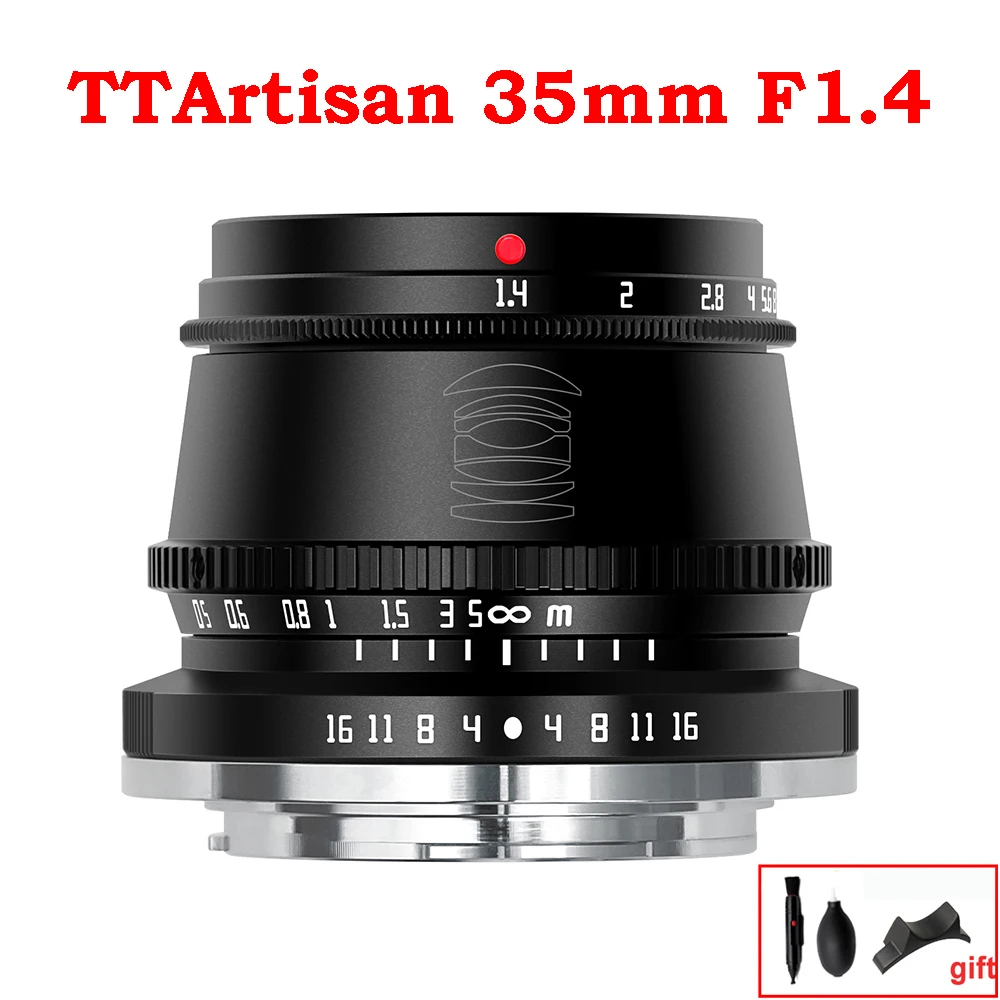 TTArtisan 35mm F1.4 APS-C Manual Focus Cameras Lens for Sony E Fujifilm Fuji X Nikon Z M4/3 Leica L SIGMA Canon EF-M EOSM R RF