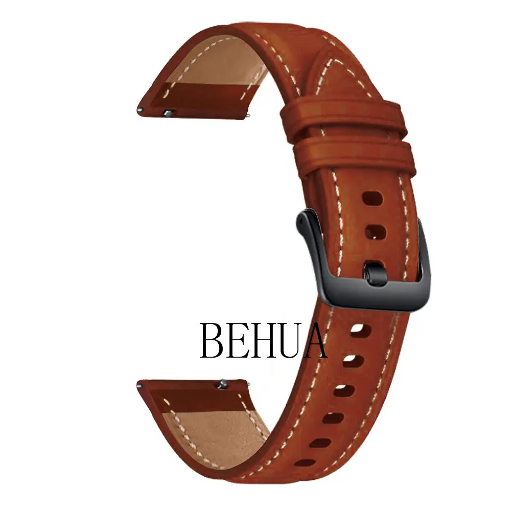 22mm Genuine Leather Strap Watchband For Xiaomi MI Watch Color Wristband Quick Releas Bracelet For Amazfit GTR 2e /GTR 47mm belt image 5