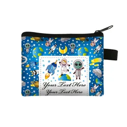 Coin Purse Mini Bag New Space Astronaut Children's Zero Wallet Student Portable Card Bag Coin Key Storage Bag Polyester Hand Bag