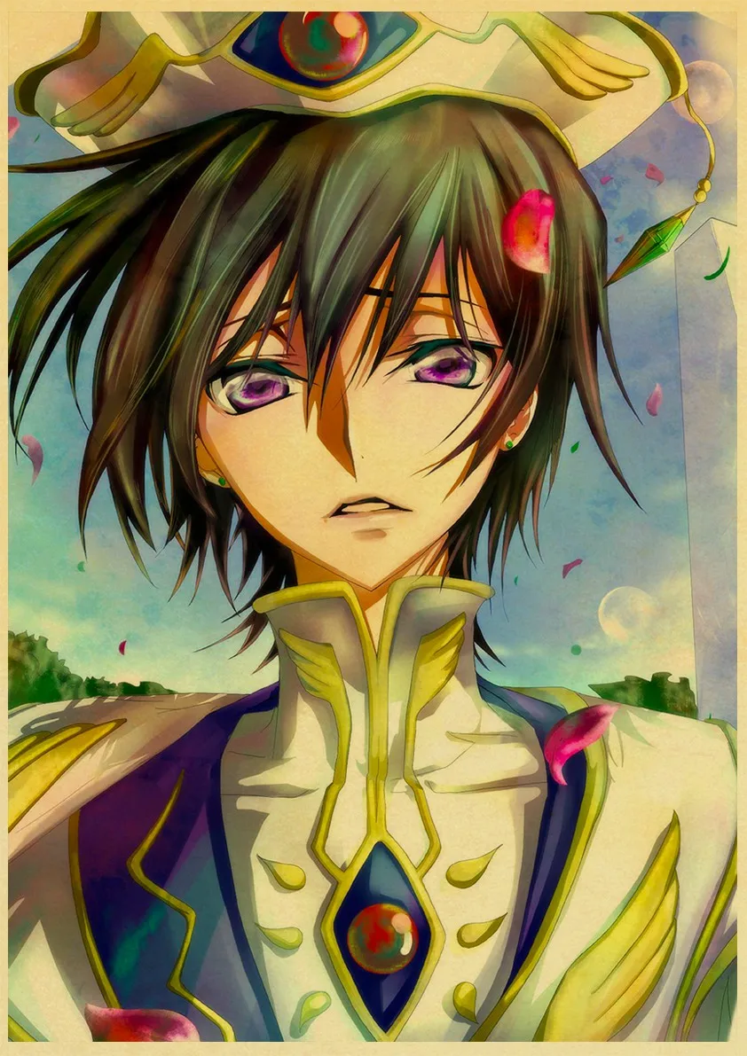 Anime Posters Canvas Painting Code Geass Lelouch Der Rebellion Retro Poster  Wall Art Picture Photos for Children's Room Decor