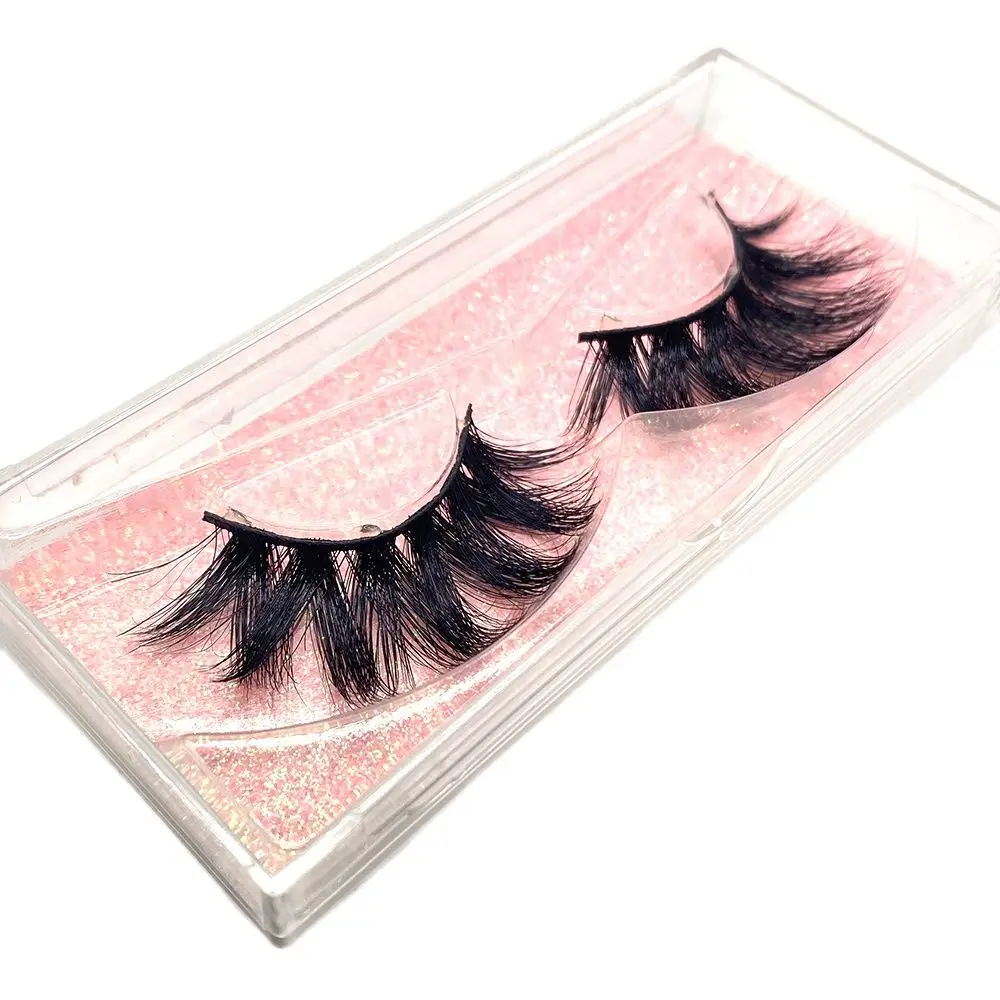 20mm Lashes 6D Mink Eyelashes Pink Pullbox Cross Thick Style Wedding Attend Important Occasions Go With Heavy Eyelash Extension