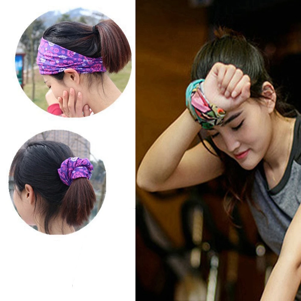 Cycling Mask Outdoor Sports Magic Head Scarf Printing Headband Bike Wrist Band Bandana for Windproof Sunscreen Bike Masks