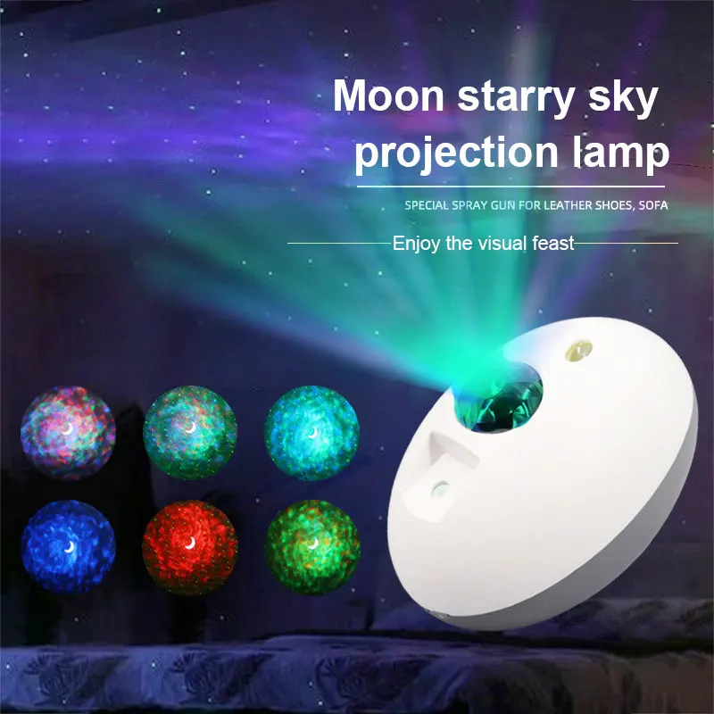 8 Modes Voice Control Starlight Sun Moon Space LED Projection Lamp Bedroom Night Light With Remote Control For Kids Baby Gifts