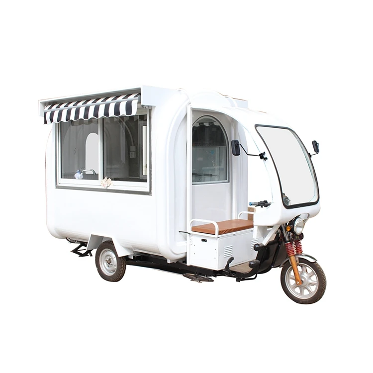 Conssion Ice Cream Food Tricycle BBQ Fast Food Cart Hamburgers Cart Sales High Quality