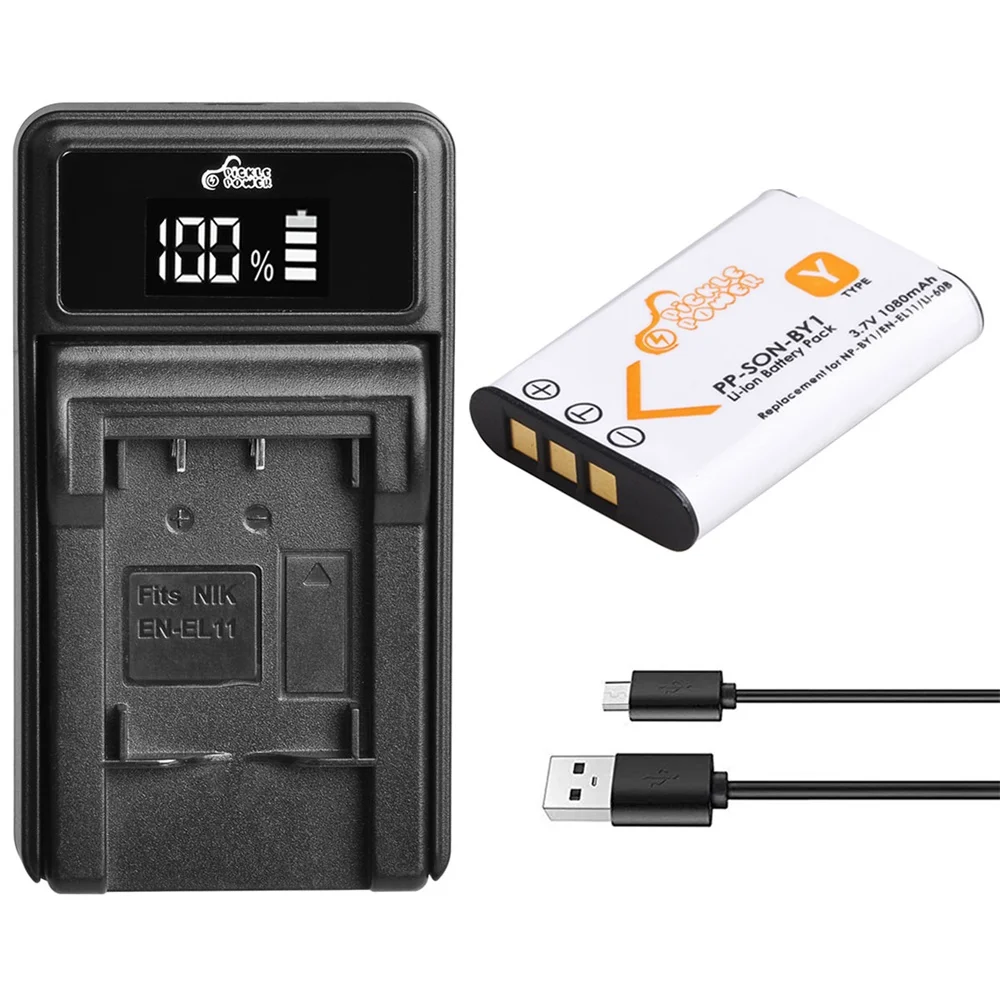 NP-BY1 EN-EL11 Battery LED USB Charger For Nikon Coolpix S550 S560,Olympus LI-60B, Pentax DLI-78 DB-L70 DB-80 Sony HDR-AZ1