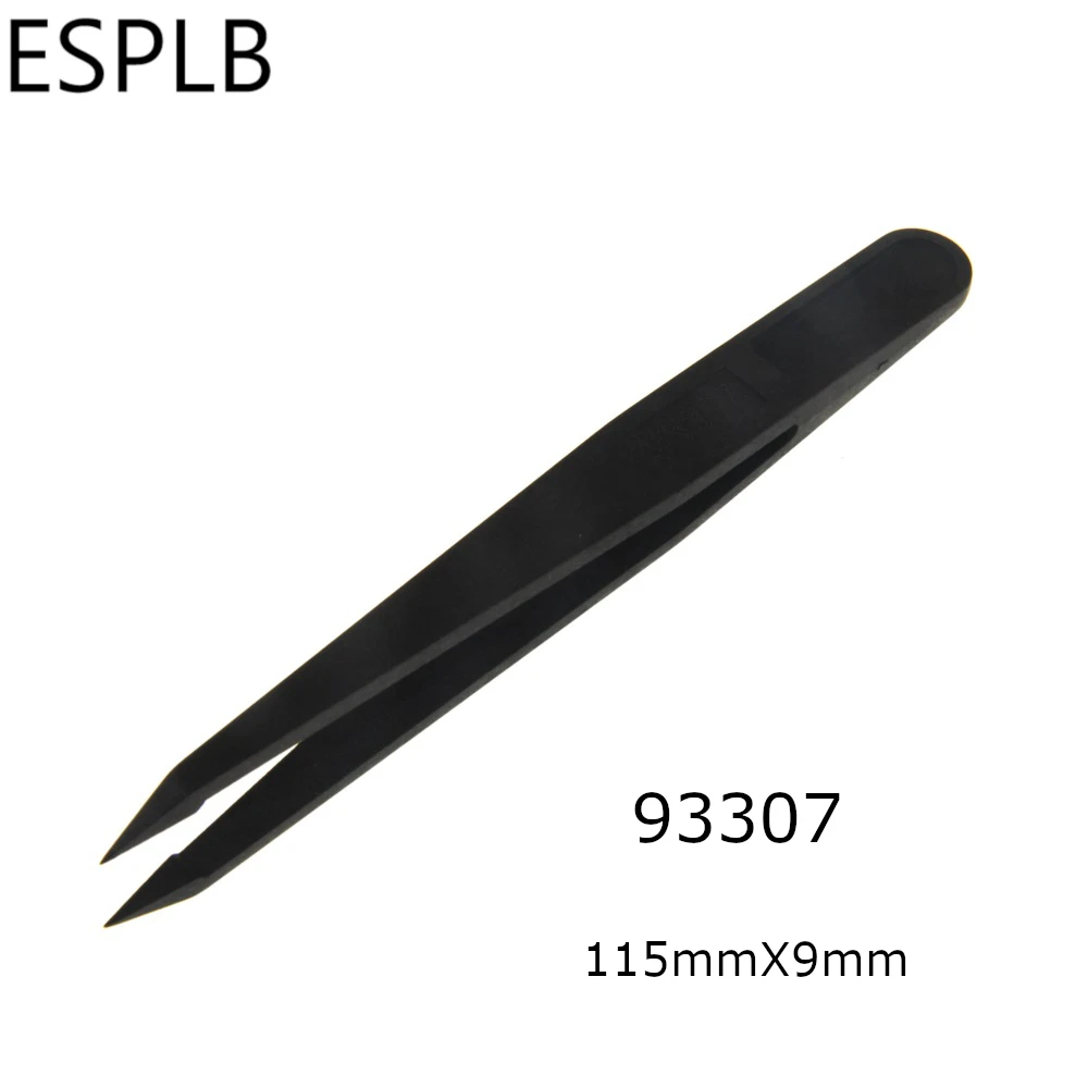 ESPLB 8 قطعة/المجموعة/المجموعة ملاقط بلاستيكية مضادة للكهرباء الساكنة ESD ملقط مستقيم منحني إلكتروني PCB إصلاح الأدوات اليدوية الملقط