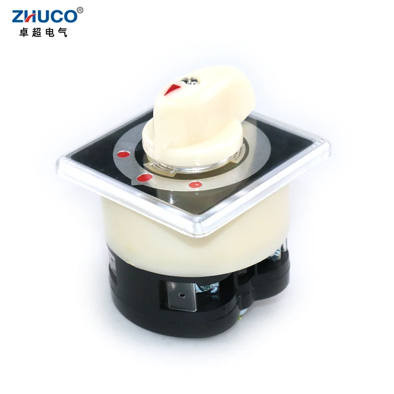 ZHUCO LW5D-16/B0012.1 16A Three Position One Pole 4 Screw Terminal Changeover Selector Universal Rotary Power Cam Switch