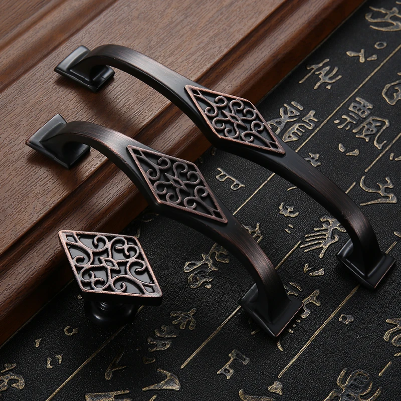 AOBT American Antique Bronze Kitchen Cabinet Handle Dressers Vintage 128mm Drawer Knobs Wardrobe Door Furniture Pens Hardware