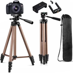 Camera Tripod For Cellphone Phone Tripod For Phone Camera Holder For Canon Nikon Sony DSLR Digital DV Camcorder WT3130 Aluminum