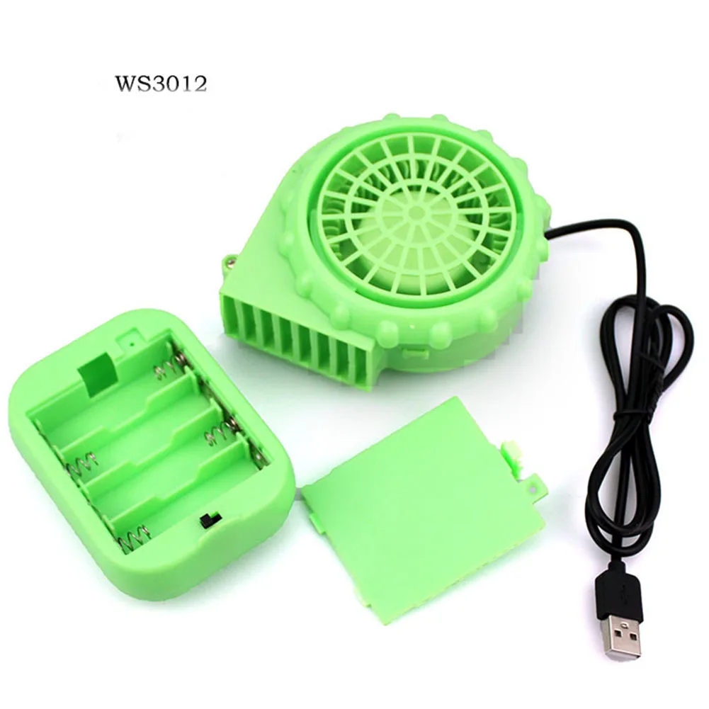 6V Model Pakaian Tiup Built-In Kotak Baterai Kipas Manekin Berjalan Alat Blower Usb Mini Pendingin Halloween
