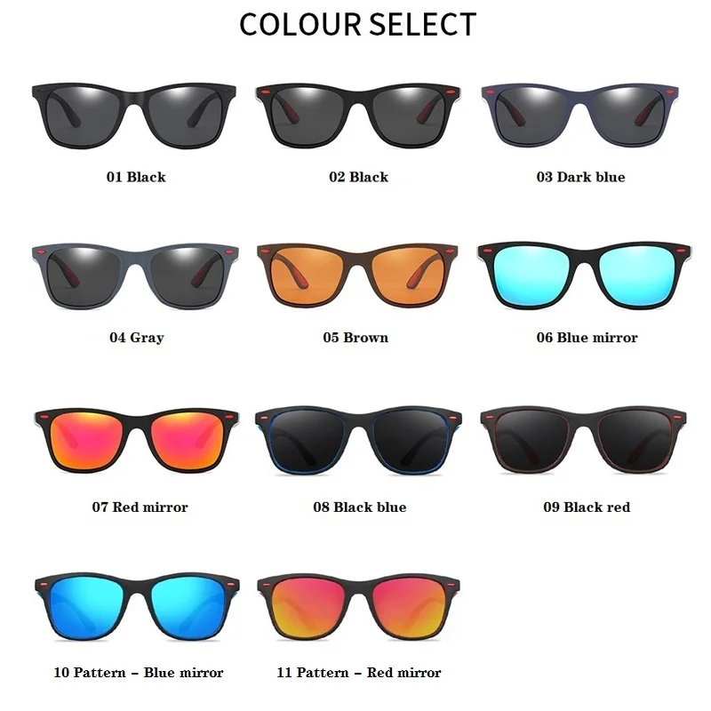 Fashion Vintage Sunglasses For Men Women Polarized Designer Sunglasses Man Square Retro Sun Glasses Driving Eyewear Shades UV400