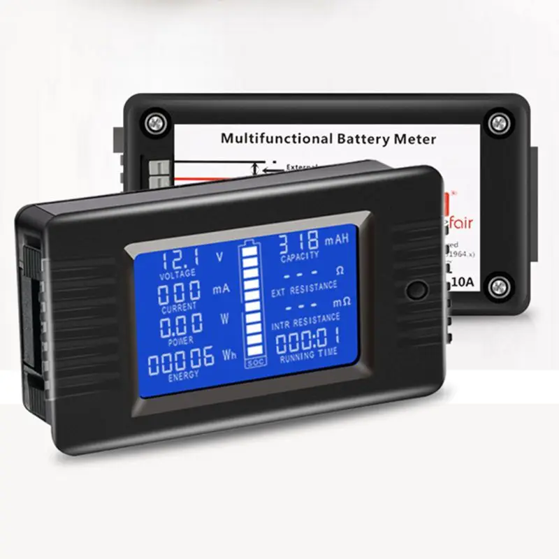 for DC Battery Monitor Meter Digital Current Multimeter Voltmeter Ammeter for w/Current Shunt Wiring Kit Set for Cars RV