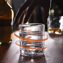 Rotating Whiskey Glass Tumbler Aerates your Favorite Spirits Unlocking Their Complex Flavors and Aromas 280ML