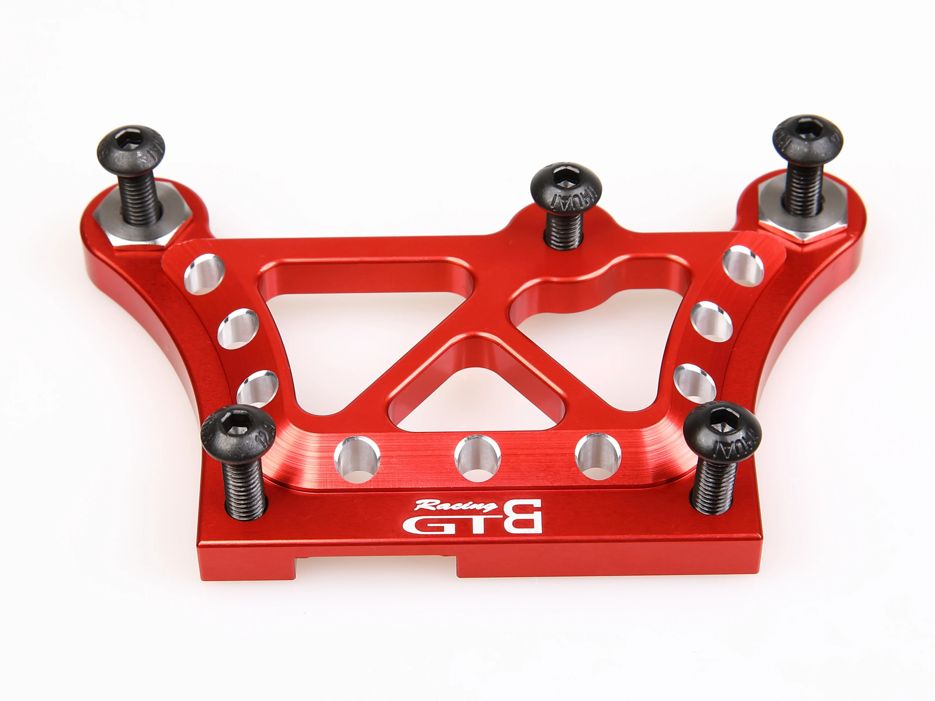 

GTB RC Car 1/5 LOSI DBXL-E V1.0 Metal Aluminum Front Chassis Top Plate Brace Upgrade Part (Silver / Red)