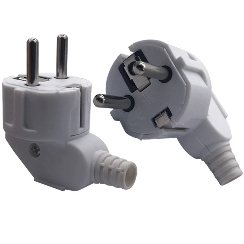 1 Stück Weiß 250V 16A Französischer Russischer Deutscher EU Schuko-Stecker Netzkabel Steckdosenbuchse Stecker-Buchse-Set – Detail 7
