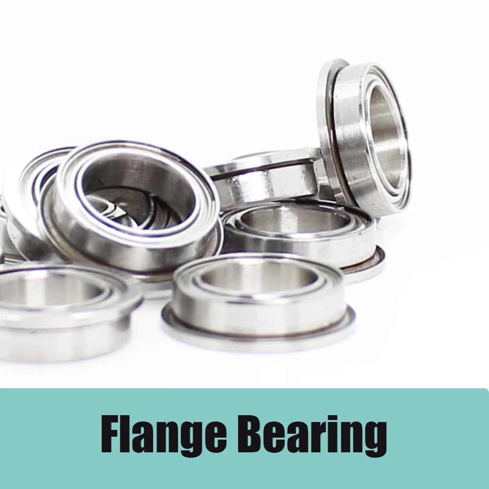 MF128ZZ Flange Bearing 8x12x3.5 mm ABEC-1 10PCS Miniature Flanged MF128 Z ZZ Ball Bearings