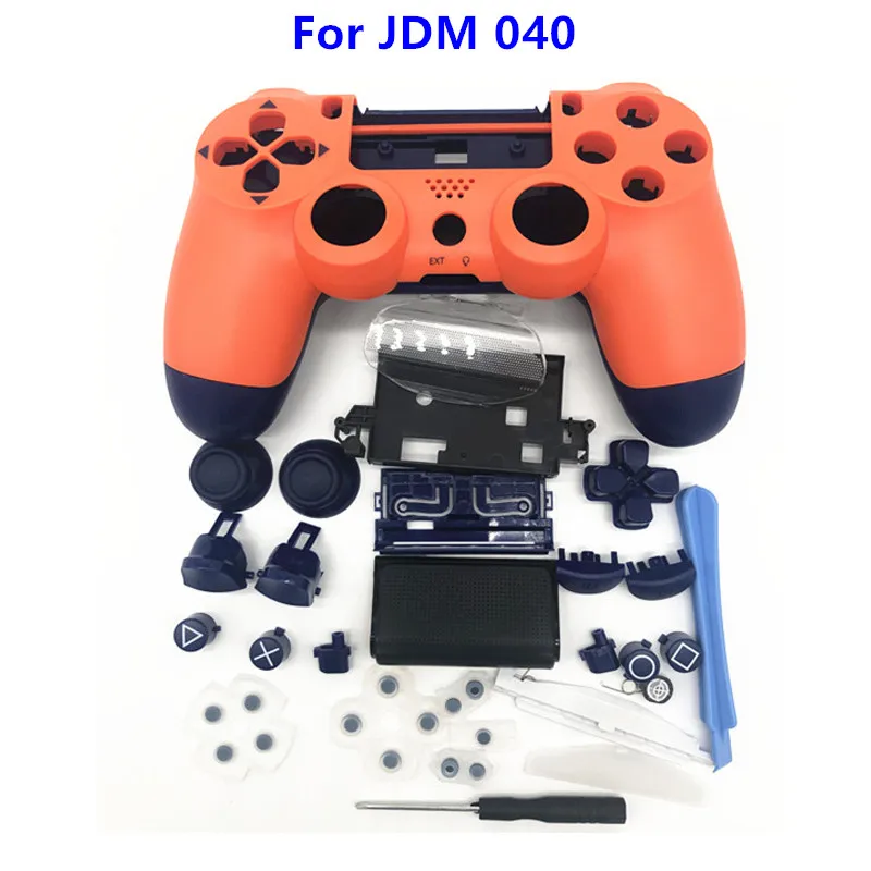 gamepad-shell-para-sony-playstation-4-diy-caso-habitacao-controlador-substituicao-da-tampa-com-botoes-sunset-orange-jds-040-jdm-040