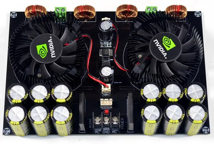 TDA8954 420W + 420W 2.0 Class D digital power amplifier board (fan cooling type)