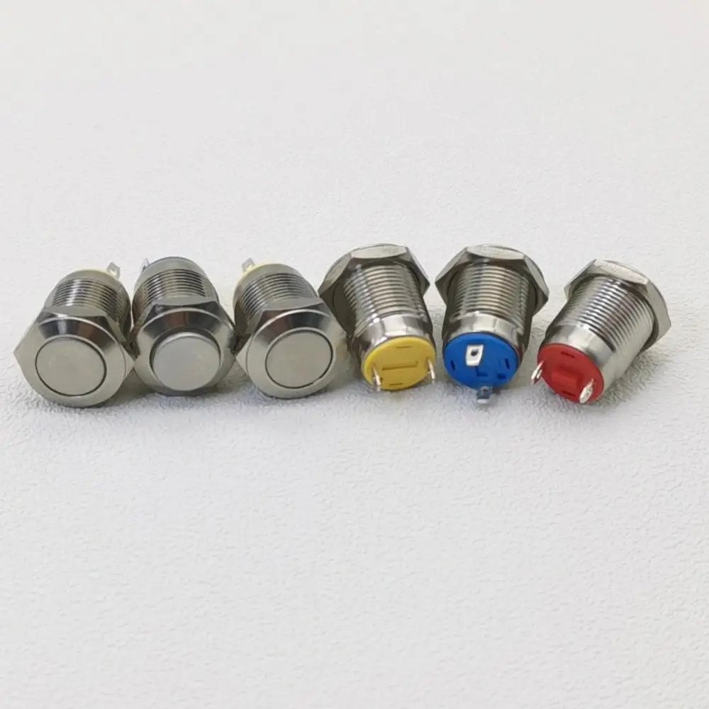 12mm metal push button waterproof with UL Certification momentary small push button switch
