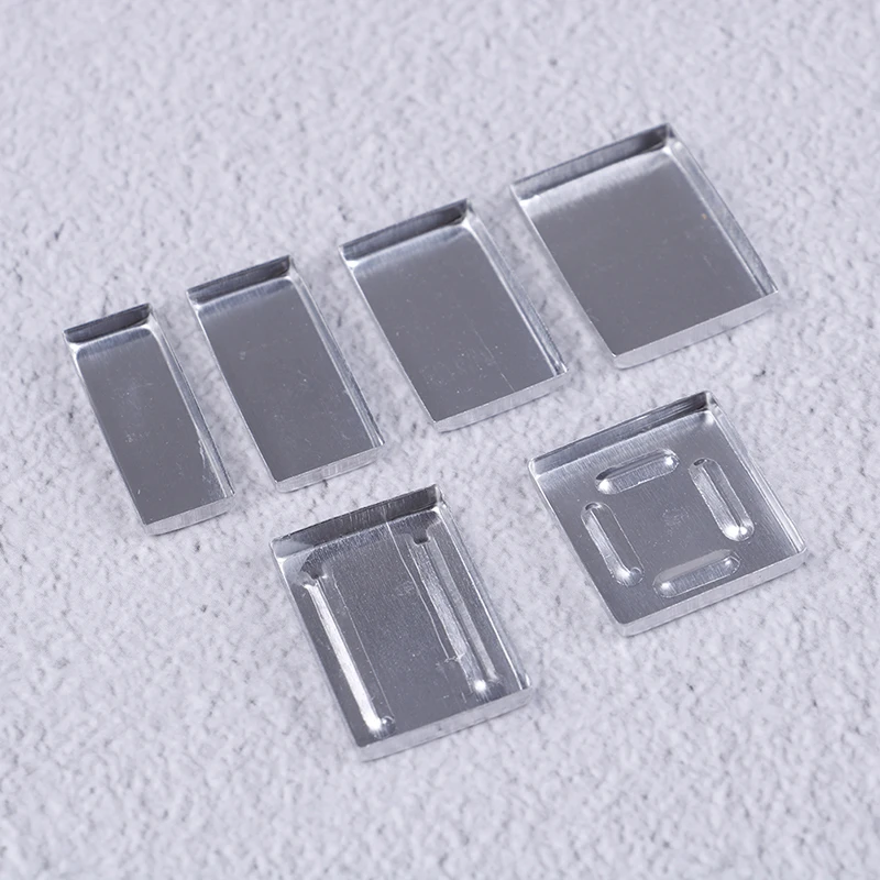 10Pcs DIY Aluminum Square Empty Eyeshadow Pans Powder Storage Case Cosmetic Tools 6 Sizes Makeup Pigment Palette