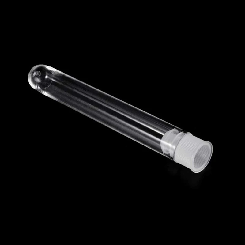 100Pcs Clear Plastic Test Tubes with White Screw Caps Sample Containers Bottles Push Caps 12X75mm