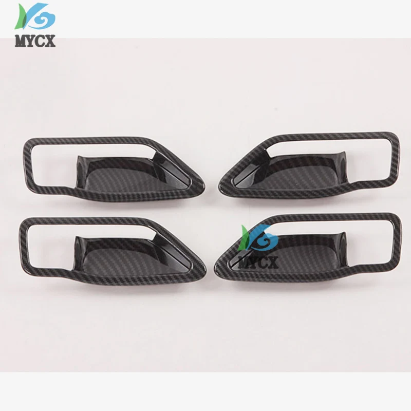 

4Pcs Carbon Inner Door Pull Handle Bowl Frame Cover Trim For Toyota Avalon 2019 2020 Auto Accessories Carbon Fiber ABS