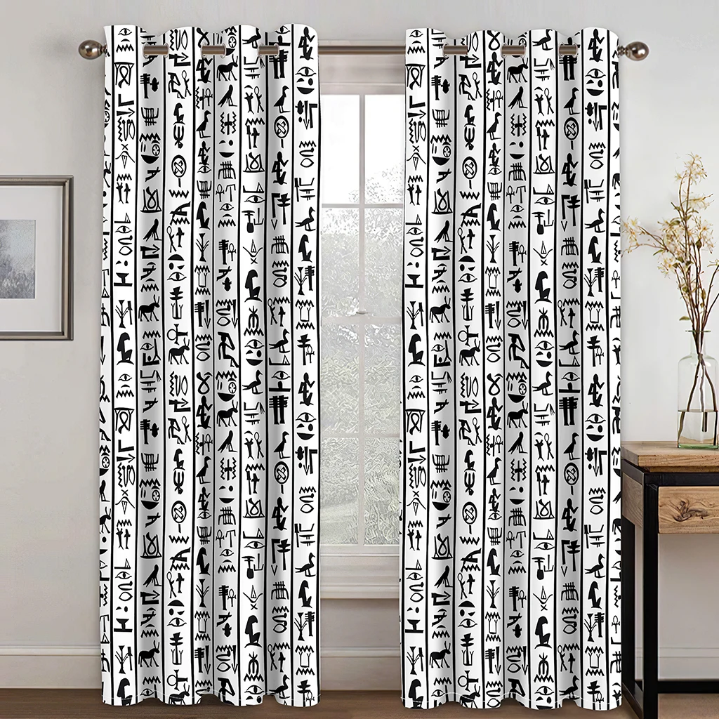 

Luxurious Jacquard Black and White Pattern Curtain Living Room Bedroom Shading Decoration Curtain Home Dining Room Decoration